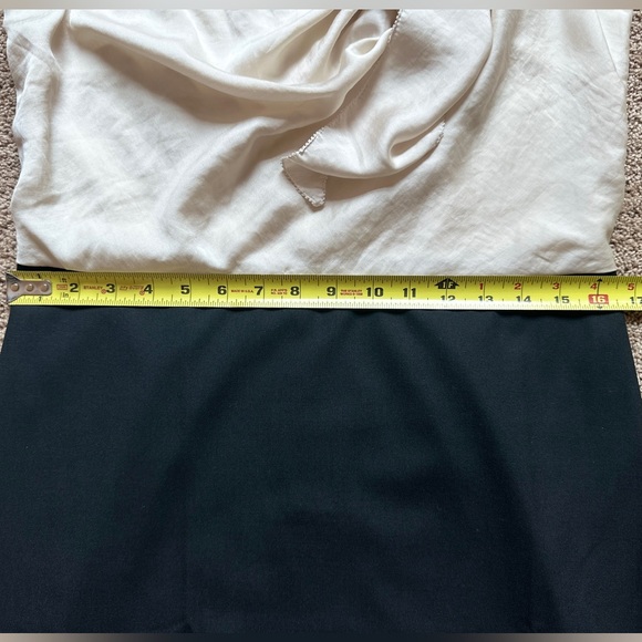 LOFT Factory Colorblock Sheath Dress Black and Ivory | Size 10 - Picture 9 of 11